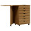Berkfield Rolling Cabinet with Desk MOSS Honey Brown Solid Wood Pine 2