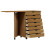 Berkfield Rolling Cabinet with Desk MOSS Honey Brown Solid Wood Pine 4