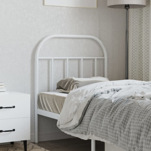 Berkfield Metal Replace Headboard White 75 cm 2