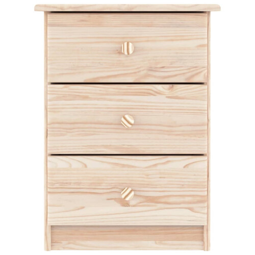 Berkfield Bedside Cabinet ALTA 41x35x55.5 Solid Wood Pine 2