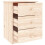 Berkfield Bedside Cabinet ALTA 41x35x55.5 Solid Wood Pine 4