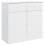 Berkfield Sideboard ALTA White 77x35x73 cm Solid Wood Pine 2