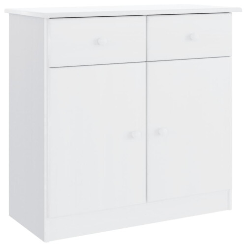 Berkfield Sideboard ALTA White 77x35x73 cm Solid Wood Pine 1
