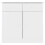 Berkfield Sideboard ALTA White 77x35x73 cm Solid Wood Pine 3