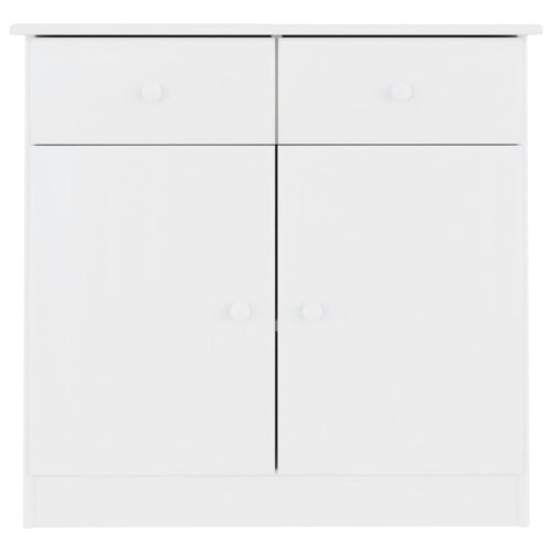 Berkfield Sideboard ALTA White 77x35x73 cm Solid Wood Pine 2