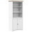 Berkfield Bookcase BODO White and Brown 80x40x172 cm Solid Wood Pine 2