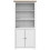 Berkfield Bookcase BODO White and Brown 80x40x172 cm Solid Wood Pine 3