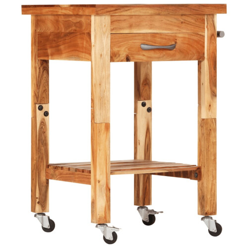 Berkfield Kitchen Trolley 55x55x89 cm Solid Wood Acacia 1