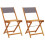 Berkfield Bistro Chairs 2 pcs Anthracite Solid Wood Acacia and Fabric 2