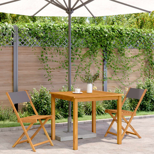 Berkfield Bistro Chairs 2 pcs Anthracite Solid Wood Acacia and Fabric 2