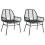 Berkfield Garden Chairs 2 pcs Black Poly Rattan 2