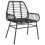 Berkfield Garden Chairs 2 pcs Black Poly Rattan 4