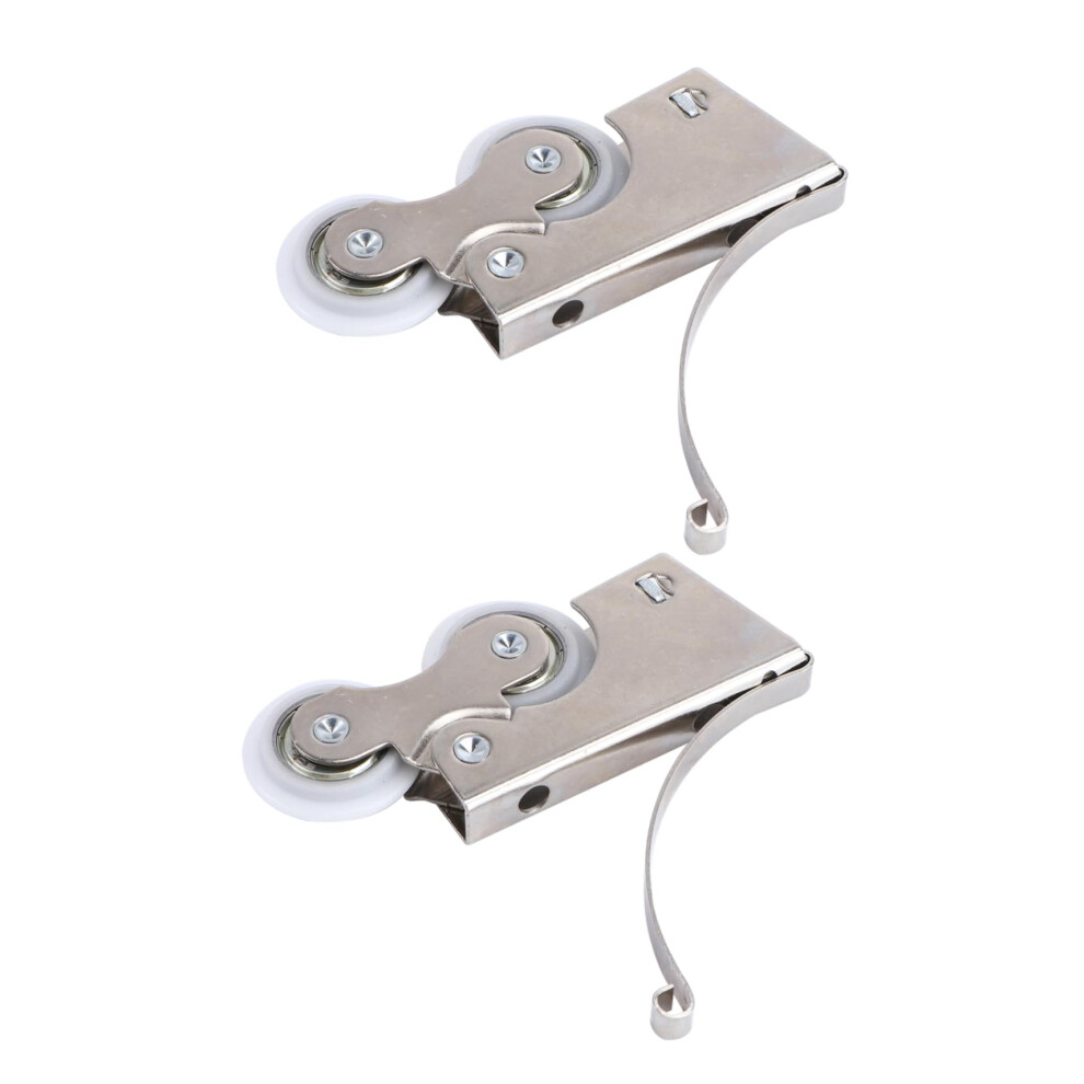 2Pcs Sliding Door Rollers Floor Guide Set For Barn Or Wardrobe, Smooth Motion And Easy Installation 9045646597553