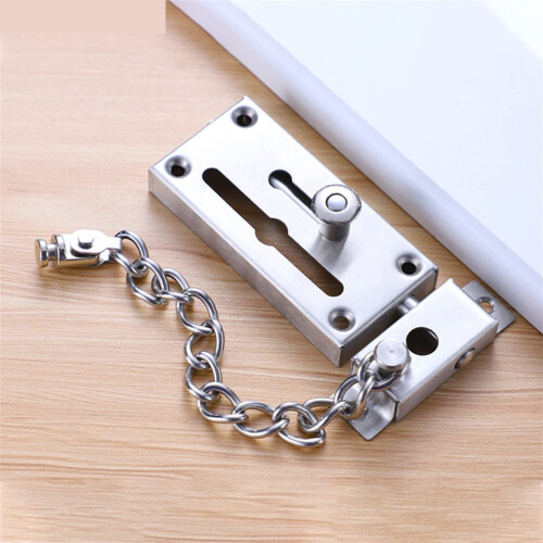 Door Chain Lock Stainless Steel Latch with Thickened Buckle for Enhanced Home Security and AntiTheft