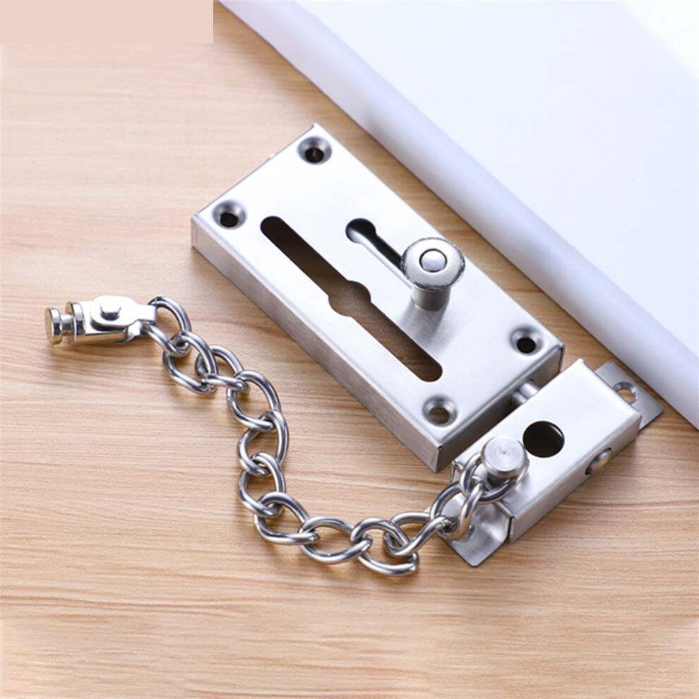 Door Chain Lock Stainless Steel Latch With Thickened Buckle For Enhanced Home Security And Antitheft 9351714805520