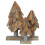 Berkfield Christmas Tree with Stand 3 pcs Brown Solid teak wood 4