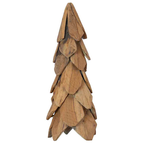 Berkfield Christmas Tree with Stand Brown 51 cm Solid teak wood 1