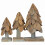 Berkfield Christmas Tree with Stand 3 pcs Brown Solid teak wood 5