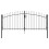 Berkfield Double Gate with Lock Woerden Grey 299.5 x 199.5 cm Steel 2