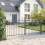 Berkfield Double Gate with Lock Woerden Grey 299.5 x 199.5 cm Steel 3