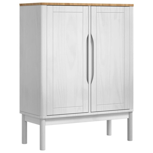 Berkfield Sideboard FLORO White 70 x 30 x 70.5 cm Solid Pine Wood 1