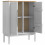 Berkfield Sideboard FLORO White 70 x 30 x 70.5 cm Solid Pine Wood 5