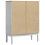 Berkfield Sideboard FLORO White 70 x 30 x 70.5 cm Solid Pine Wood 8