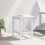 Berkfield Side Table White 38 x 38 x 46 cm Polyethylene 4
