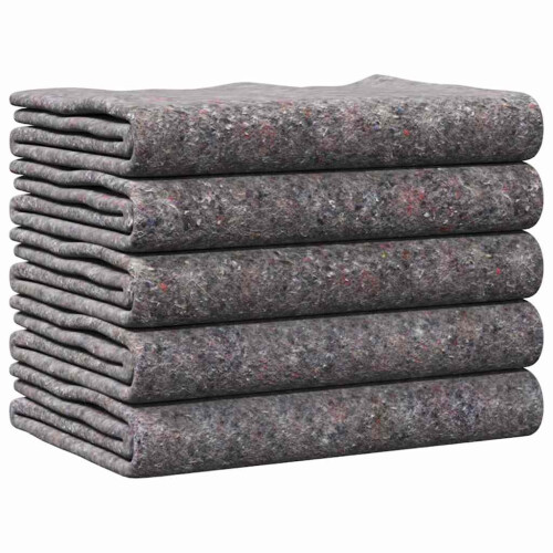Berkfield Moving Blankets 5 pcs Grey 150 x 200 cm Fabric 1
