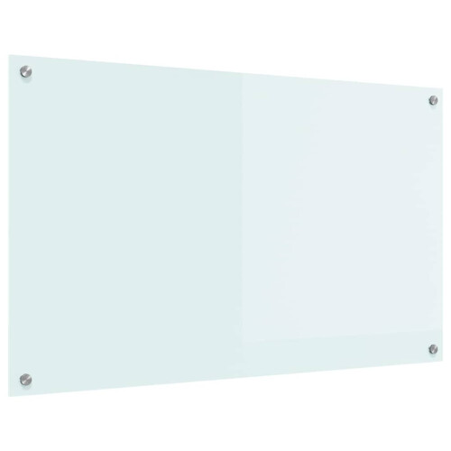 Berkfield Kitchen Backsplash Milk 100 x 60 cm Tempered Glass 1