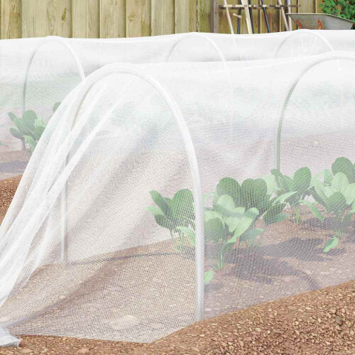 Berkfield Insect Net White 2 x 50 m Polyethylene 2