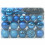Berkfield Christmas Bauble Set with 150 LEDs 61 pcs Blue Plastic 3
