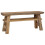 Berkfield Bench Natural 100 x 29 x 43.5 cm Solid Teak Wood 2