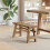 Berkfield Bench Natural 100 x 29 x 43.5 cm Solid Teak Wood 3