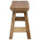 Berkfield Bench Natural 100 x 29 x 43.5 cm Solid Teak Wood 5