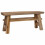 Berkfield Bench Natural 100 x 29 x 43.5 cm Solid Teak Wood 6