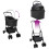 Berkfield Folding Pet Stroller Adjustable Black 81 x 47 x 99 cm Polyester 11
