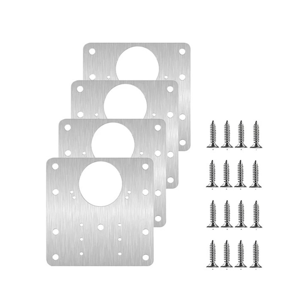 Cabinet Door Hinge Plate Kit Stainless Steel Adjustable Cupboard Hinges For Smooth Quiet Door Operation 9045646598000
