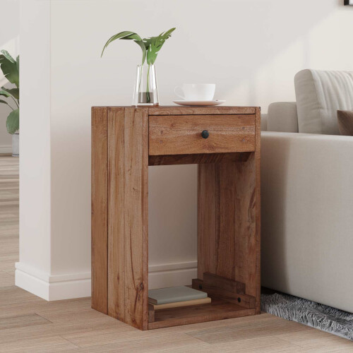 Berkfield Bedside Table Brown 63 x 30 x 79 cm Solid Mahogany Wood 2