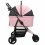 Berkfield Folding Pet Stroller Adjustable Pink 78 x 54 x 101 cm Polyester 8