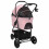 Berkfield Folding Pet Stroller Adjustable Pink 78 x 54 x 101 cm Polyester 9