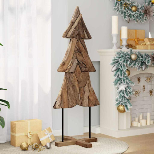 Berkfield Christmas Tree with Stand Brown 151 cm Solid teak wood 2