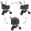 Berkfield Folding Pet Stroller Black 78 x 54 x 101 cm Polyester 11