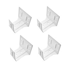 4pcs Window Blinds Headrail Brackets with Anti‑Sag Support, Durable Iron, Easy Install, White 2 Inch Low Profile Fit