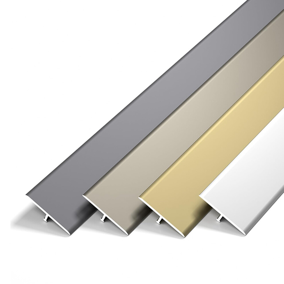 Aluminium Floor Transition Strip 90Cm Champagne T Molding Trim, Seamless Doorway Threshold For Laminate, Tile And Wood Floors 9045646598024