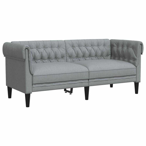 Berkfield Sofa Light Grey 182.5 x 74.5 x 74.5 cm Polyester 1