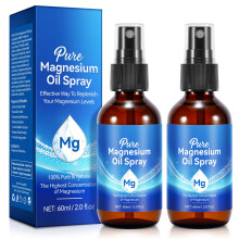 Magnesium Oil Spray 2 Pack, Pure Magnesium Chloride for Muscle Recovery, Pain Relief and Relaxation