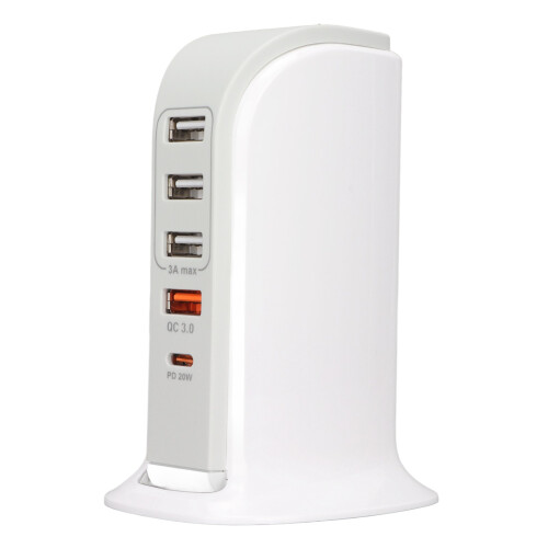 ABS 4-Port USB-Ladestation 20W EU-Stecker Farbe