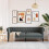 Berkfield Sofa Dark Grey 201.5 x 74.5 x 74.5 cm Polyester 3
