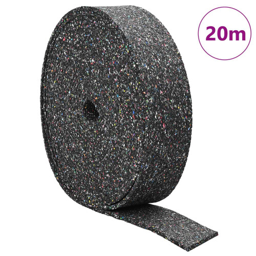 Berkfield Rubber Granulate Roll Black 2000 x 10 x 0.6 cm Rubber 2